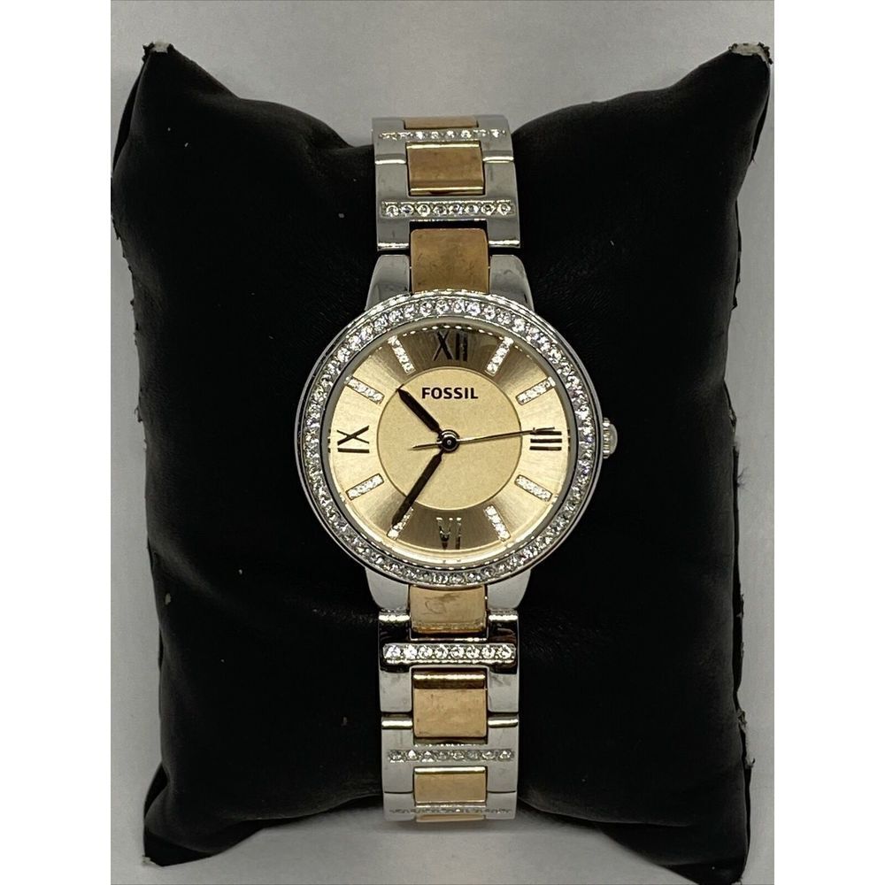 Fossil Virginia ES3405 Women Stainless Steel Analog Dial Quartz Wrist Watch EY34